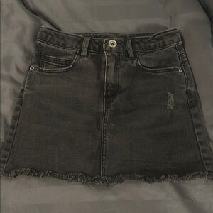 Zara Black Denim Skirt